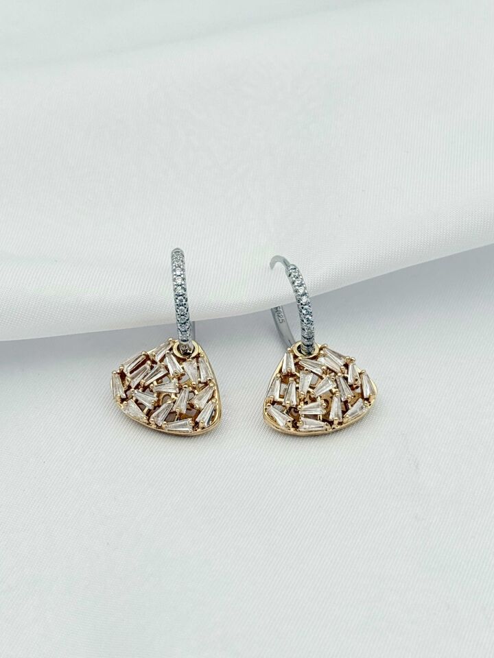 14K Kaplama Zirkon Küpe // ITHAL-3942