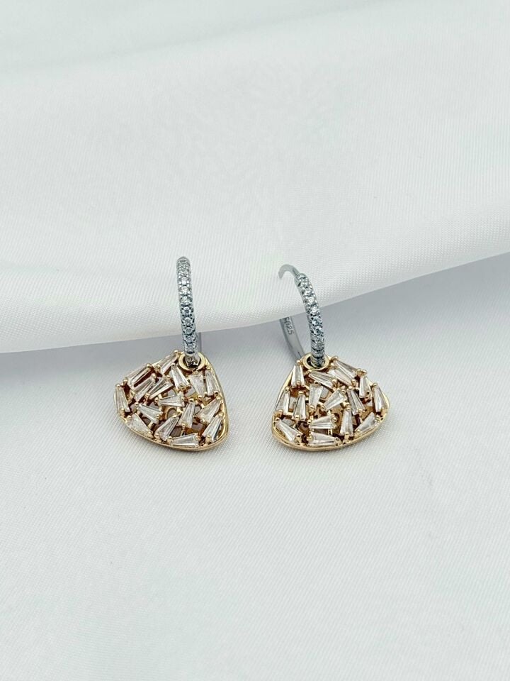14K Kaplama Zirkon Küpe // ITHAL-3942
