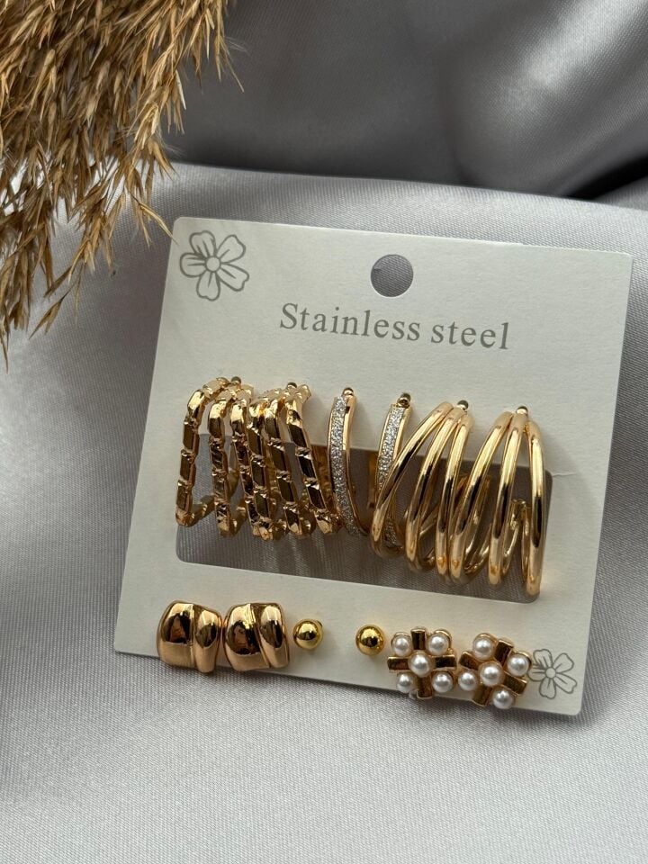 Stahl-Set-Ohrring // OHRRINGE-3818