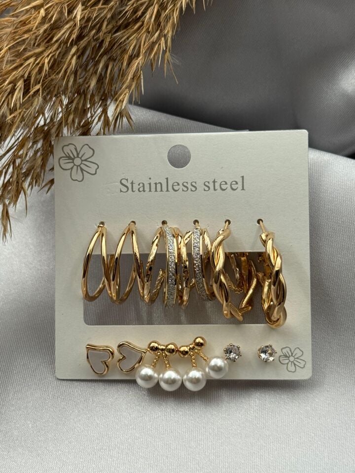 Stahl-Set-Ohrring // EARRING-3819