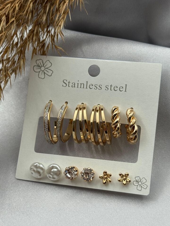 Stahl-Set-Ohrring // OHRRINGE-3820