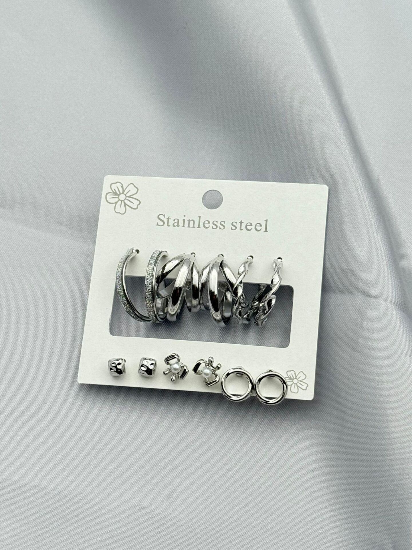 Çelik Set Küpe // KÜPE-3821