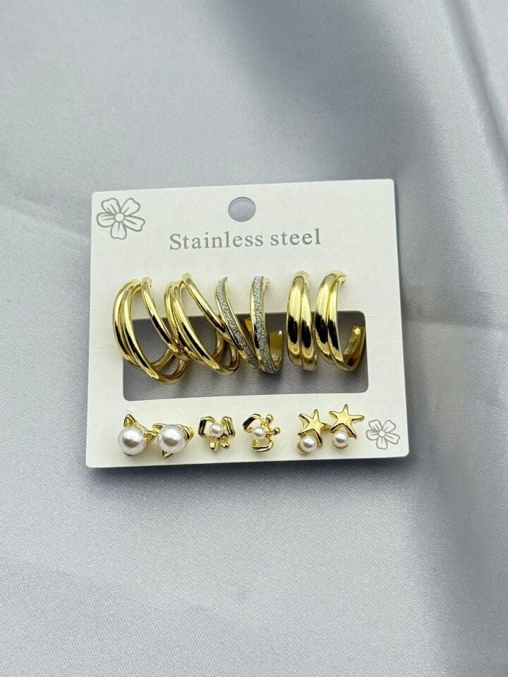 Stahl-Set-Ohrring // OHRRINGE-3822