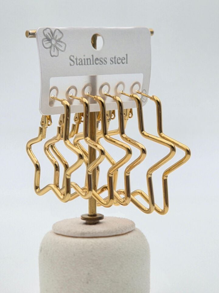 Çelik Set Küpe // KÜPE-3942