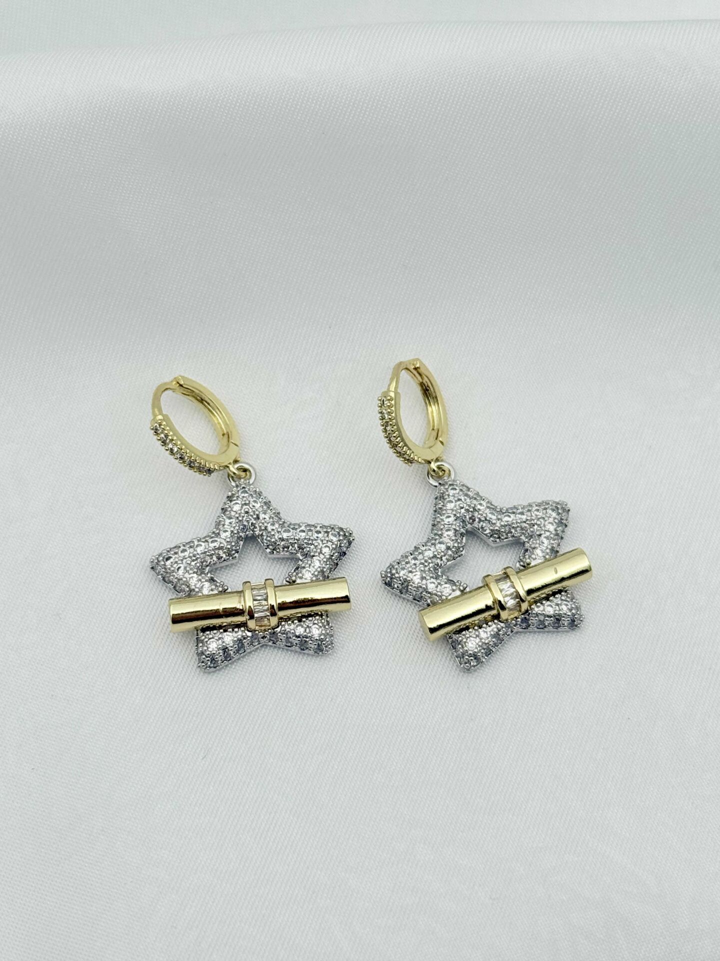 14K Kaplama Zirkon Küpe // ITHAL-3951