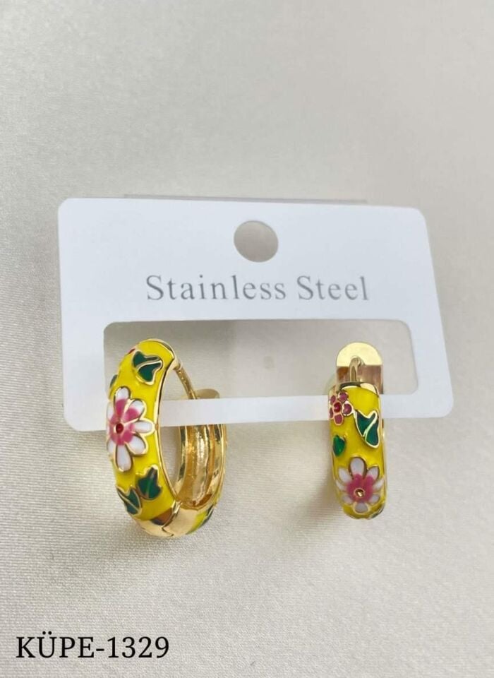 Çelik Mineli Küpe // KÜPE-1329