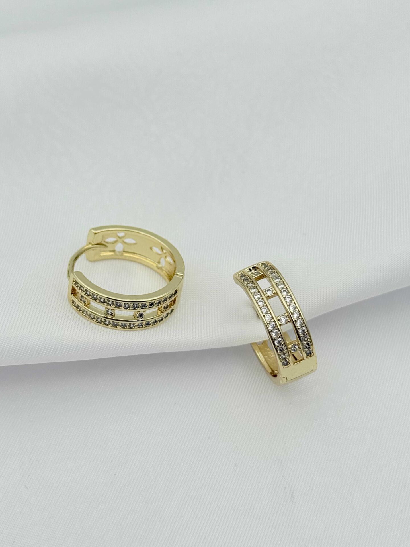 14K Kaplama Zirkon Küpe // ITHAL-3954