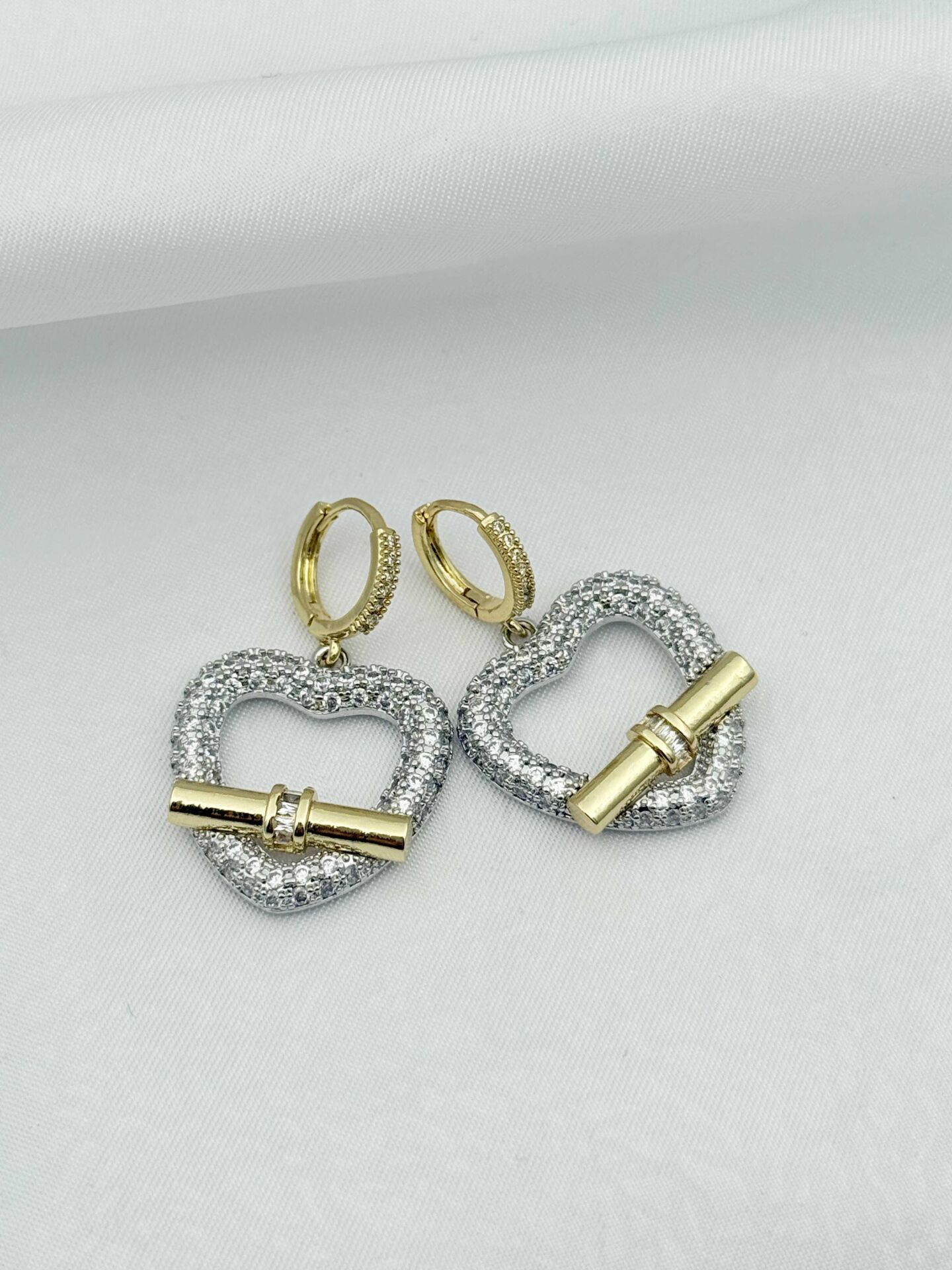 14K Kaplama Zirkon Küpe // ITHAL-3955