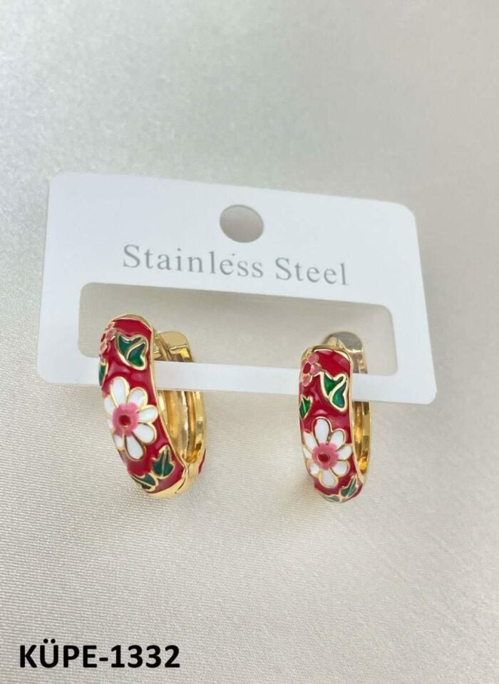 Çelik Mineli Küpe // KÜPE-1332