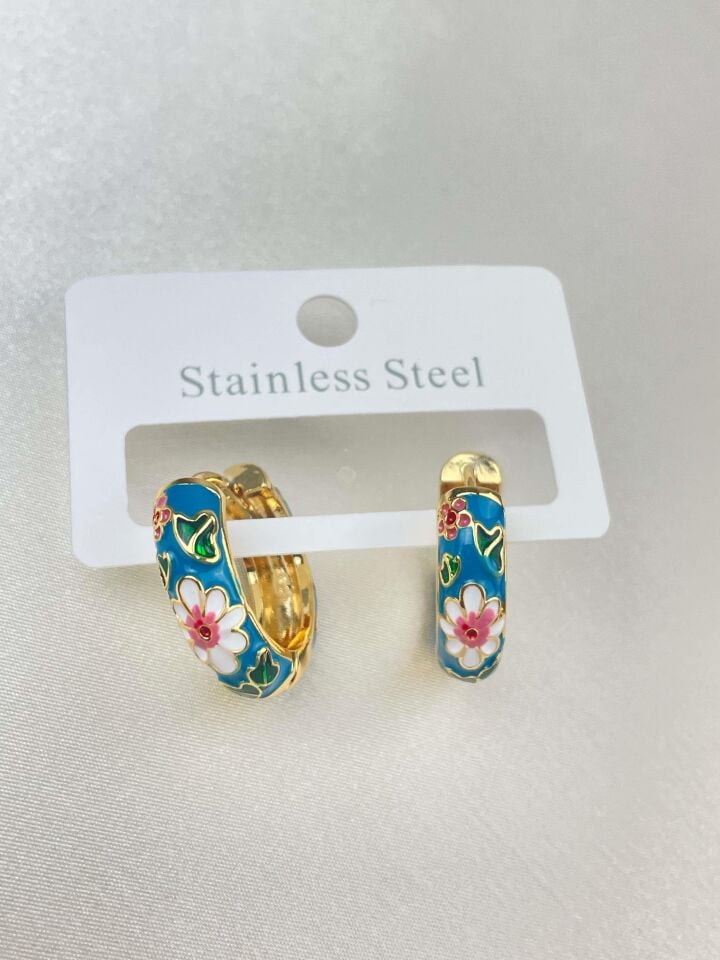 Steel Enamel Earring // EARRING-1333