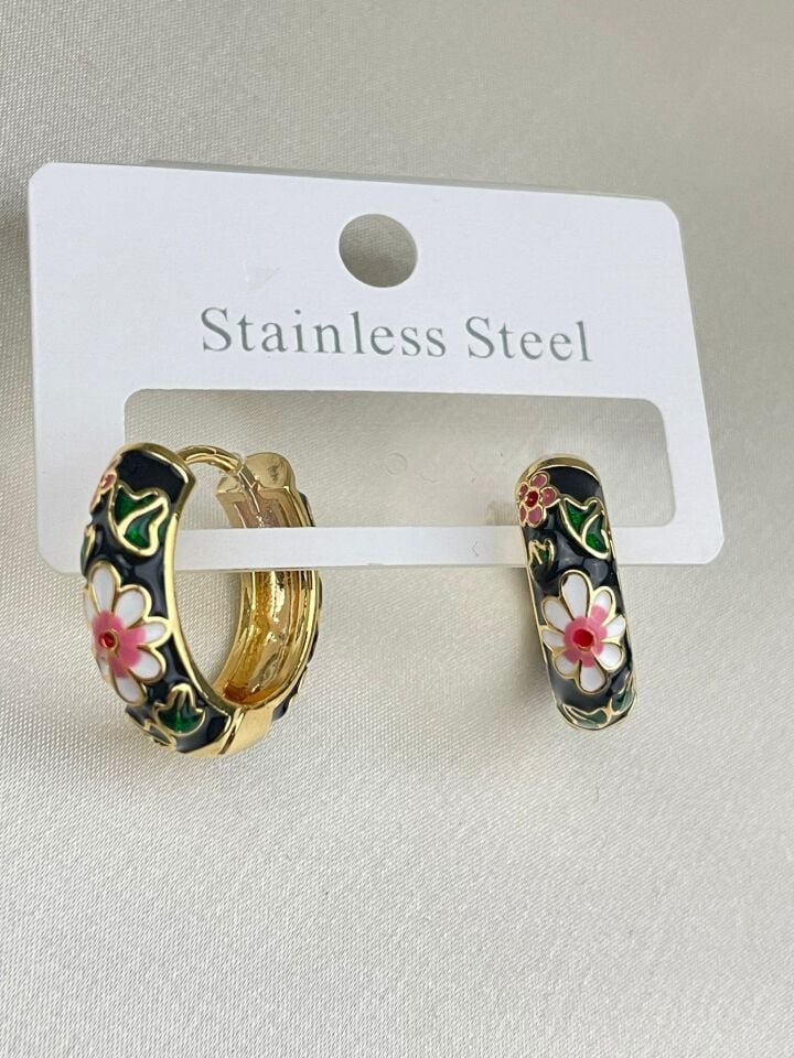 Steel Enamel Earring // EARRING-1334