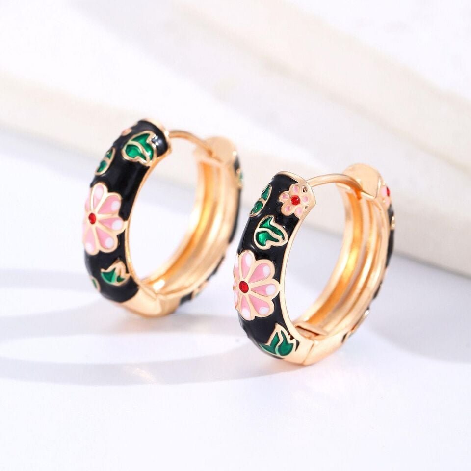 Steel Enamel Earring // EARRING-1334