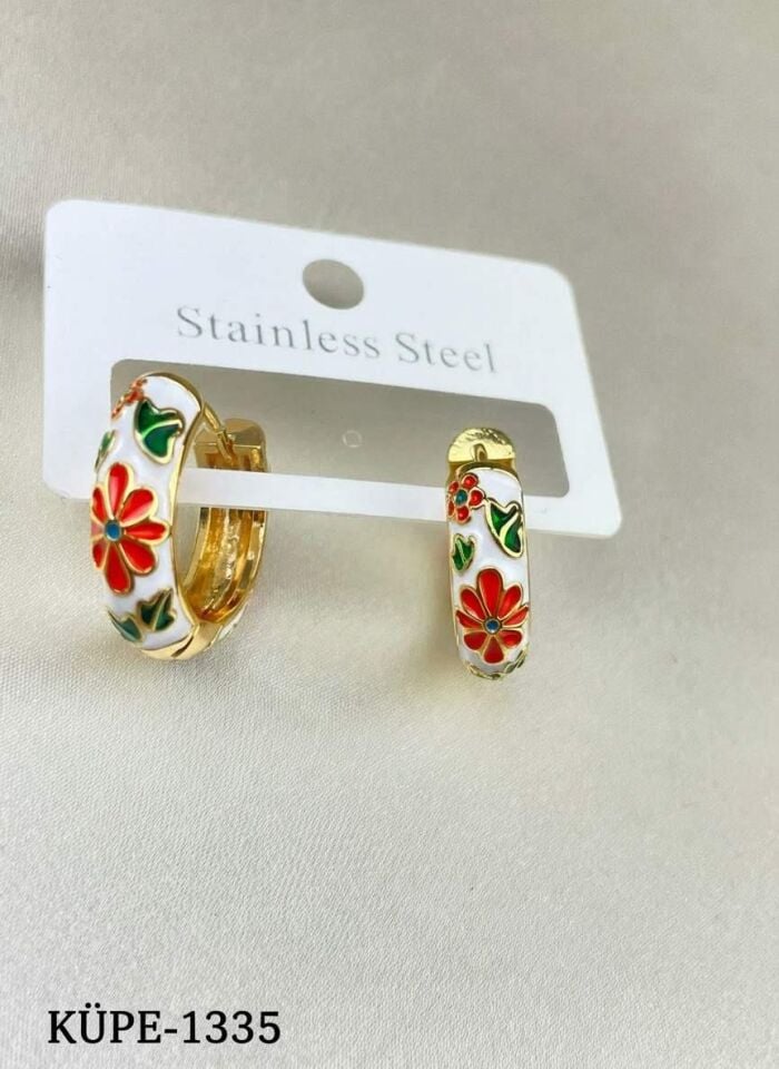 Steel Enamel Earring // EARRING-1335