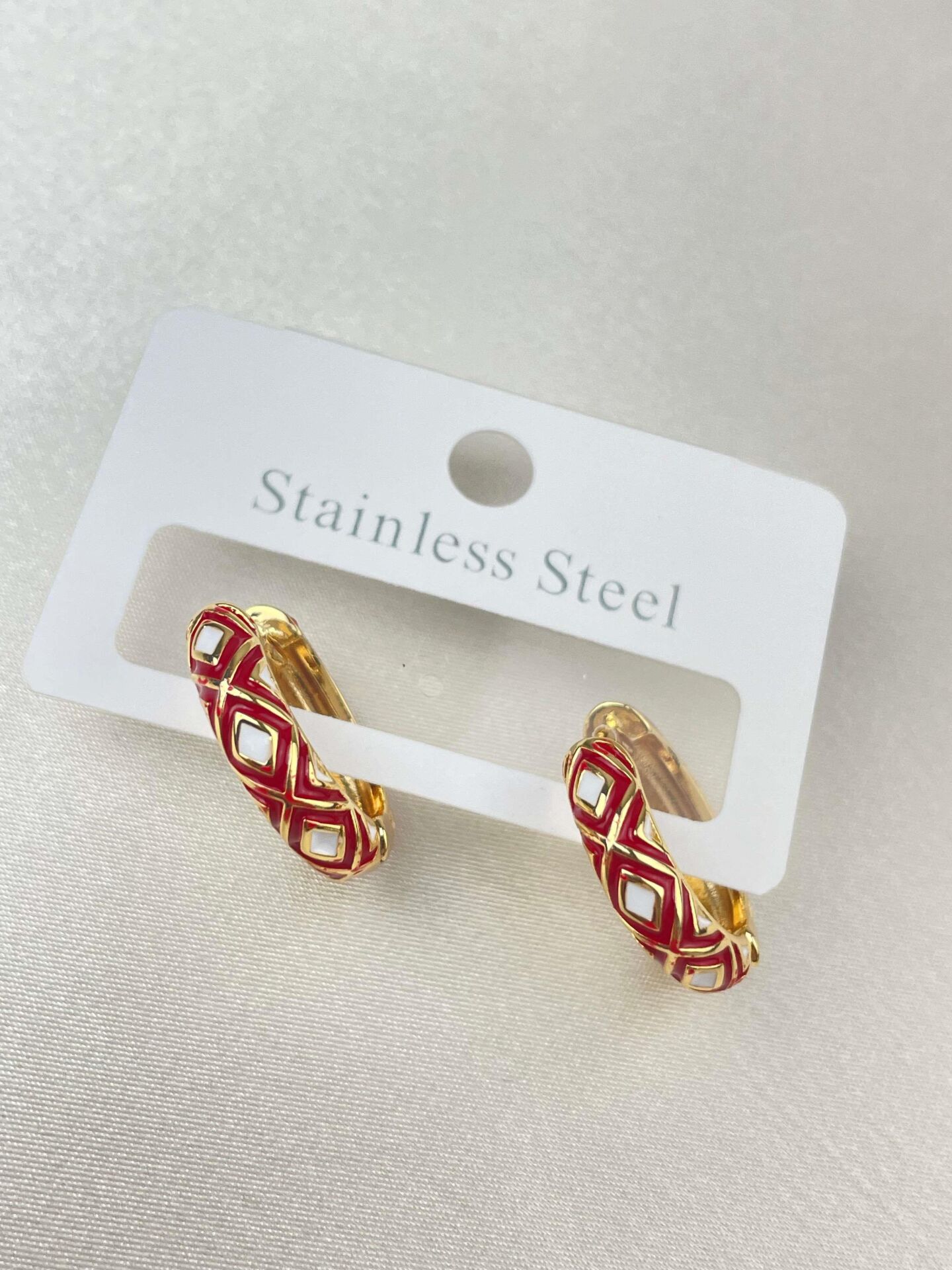 Steel Enamel Earring // EARRING-1336