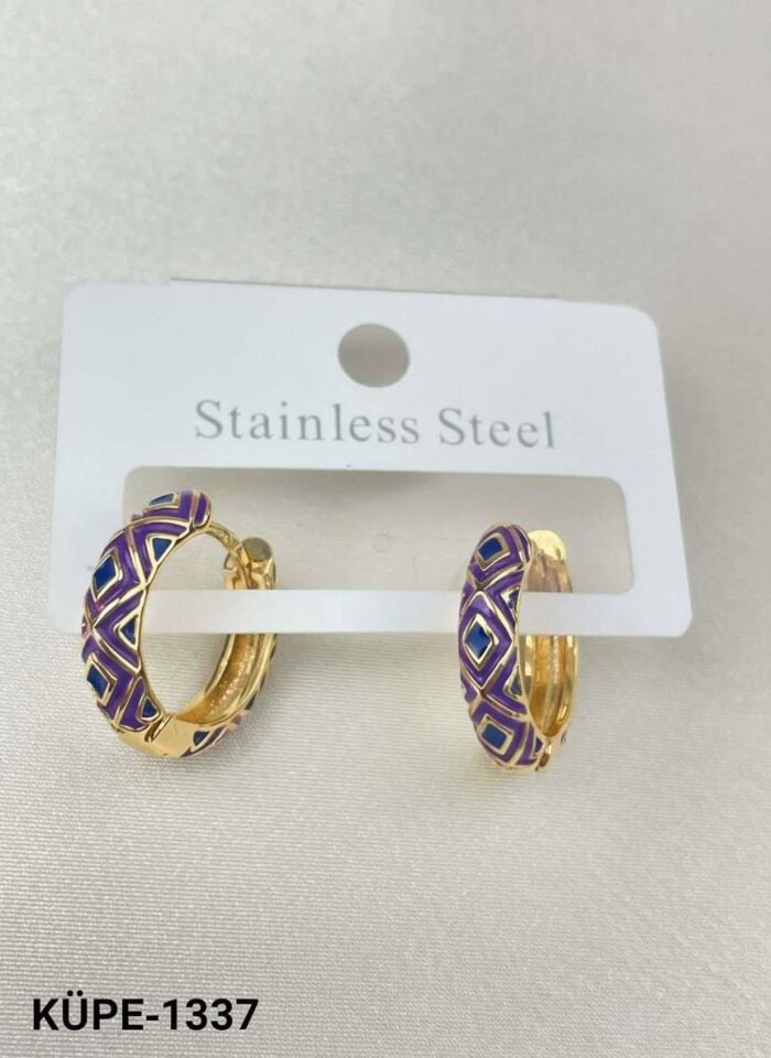 Çelik Mineli Küpe // KÜPE-1337