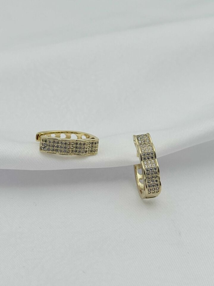 14K Kaplama Zirkon Küpe // ITHAL-3961