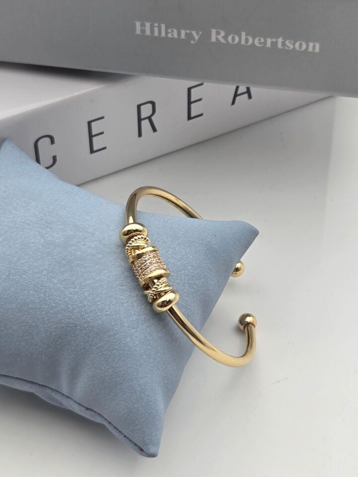 Rhodiniertes Armband mit Zirkonstein // ITHAL-3366