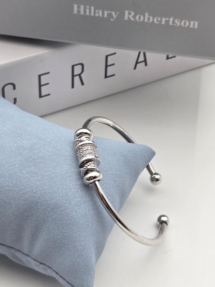 Rhodiniertes Armband mit Zirkonstein // ITHAL-3367