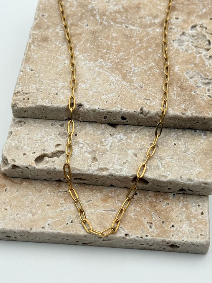 Çelik Ataç Zincir 60cm // KOLYE-5622