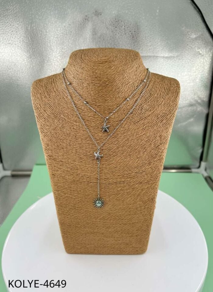 Stahl Doppel-Y-Halskette // NECKLACE-4649