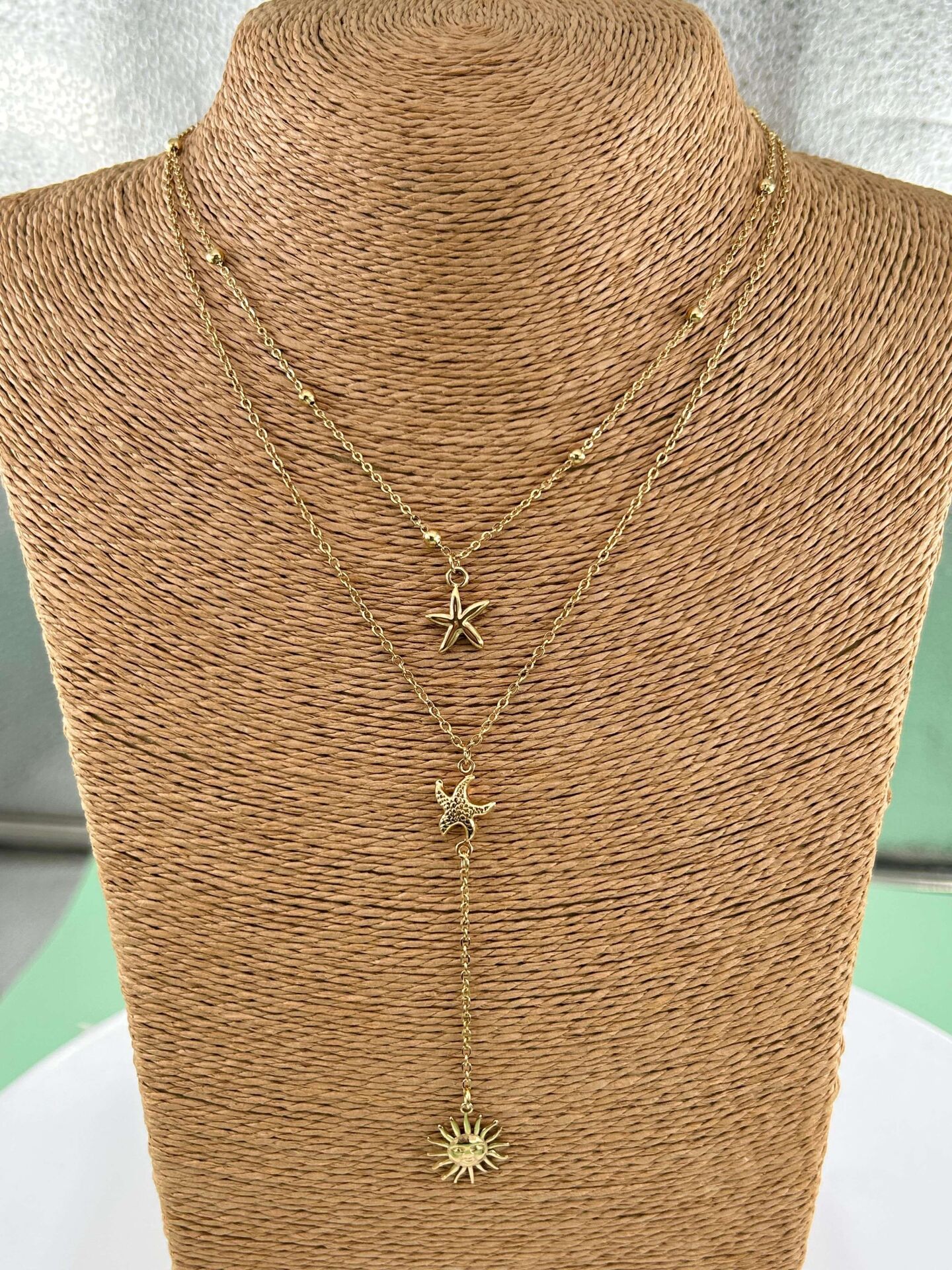 Steel Double Y Necklace // NECKLACE-4650