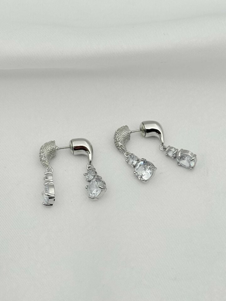 14K Kaplama Zirkon Küpe // ITHAL-3973