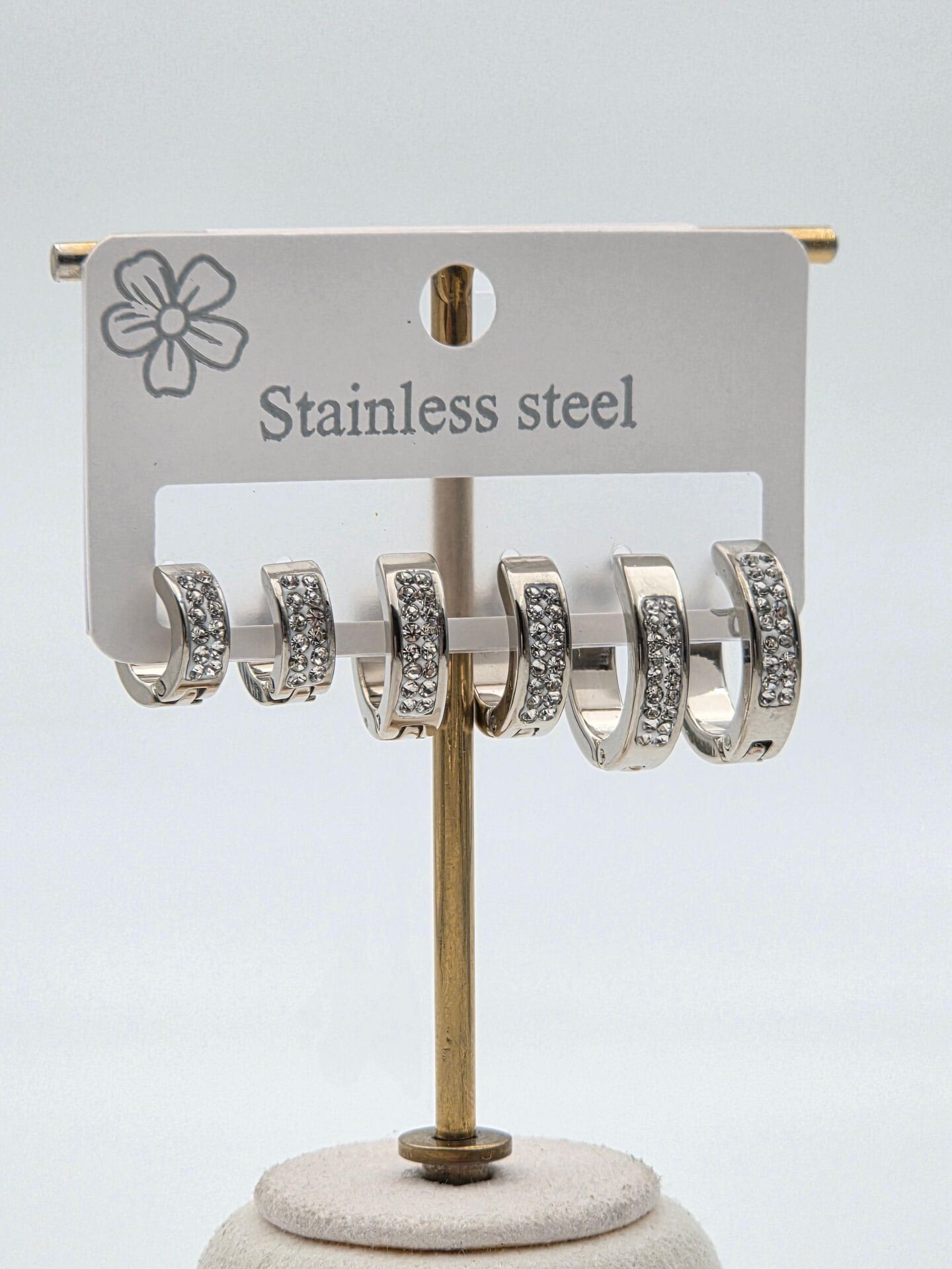 Çelik Set Küpe // KÜPE-3966