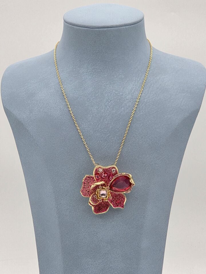 Stahl SWRS Granatapfelblüten-Halskette // HALSKETTE-5912