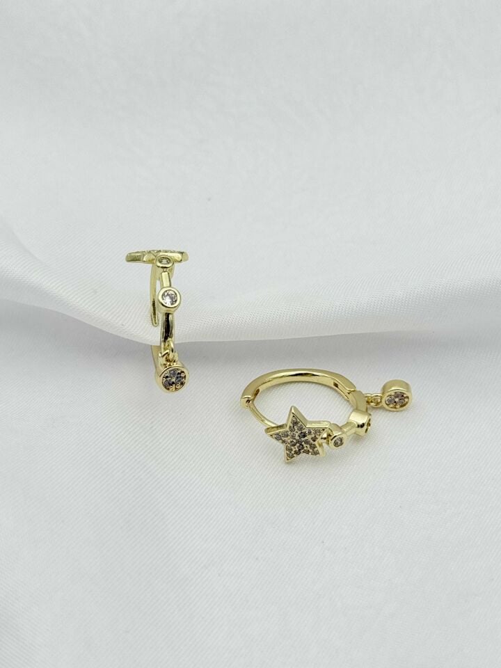 14K Kaplama Zirkon Küpe // ITHAL-3977