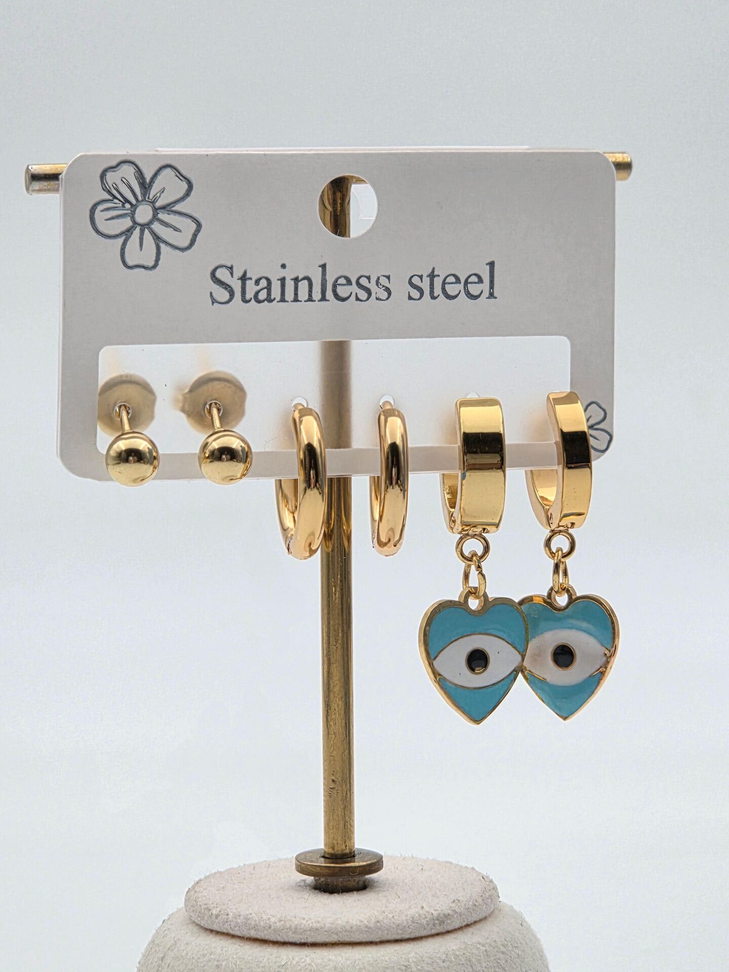 Çelik Set Küpe // KÜPE-3970