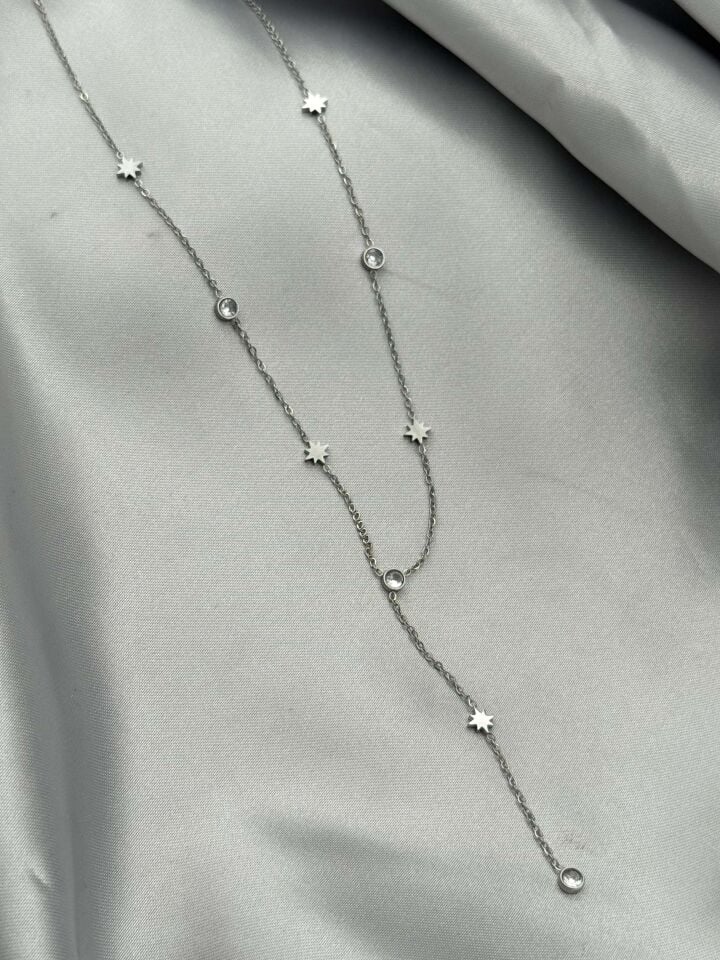 Stahl Y Halskette 45cm // NECKLACE-4929