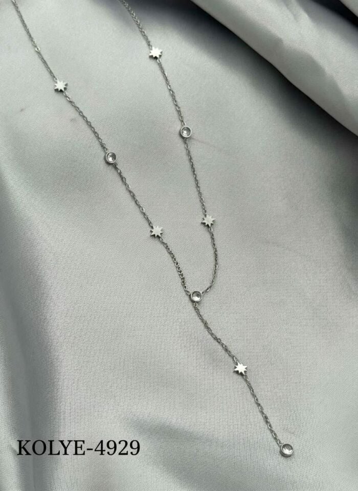 Steel Y Necklace 45cm // NECKLACE-4929