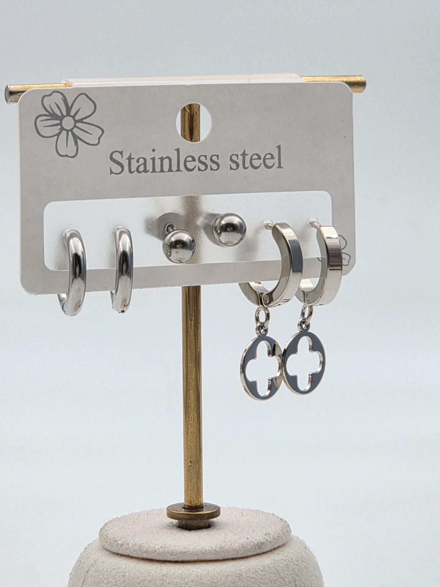 Çelik Set Küpe // KÜPE-3974