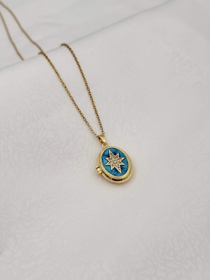 Çelik Kapaklı Kolye 45cm // KOLYE-6572