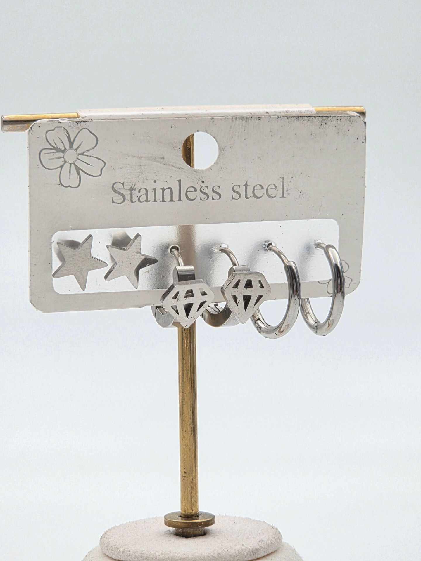 Çelik Set Küpe // KÜPE-3976