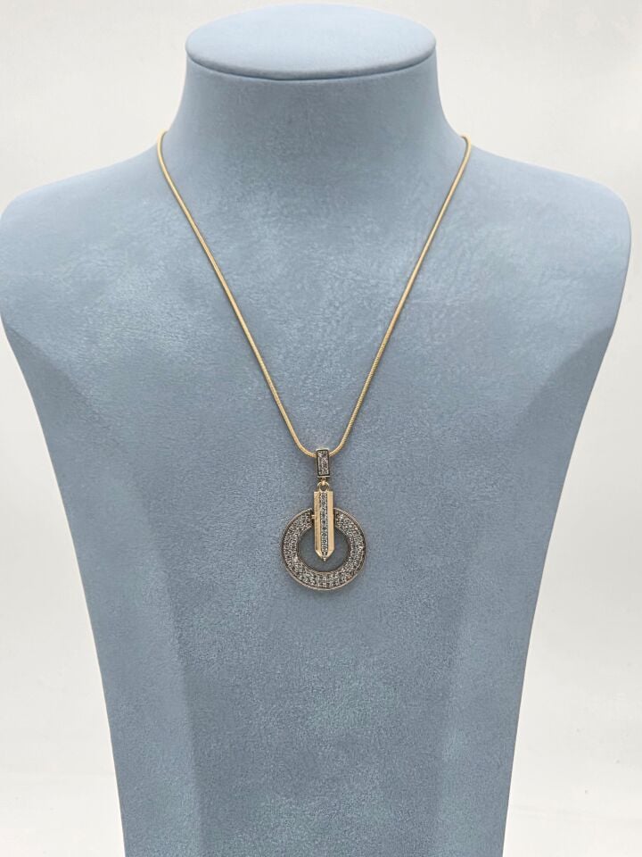 Stahl Doppelfarbige Halskette 45cm // NECKLACE-5923