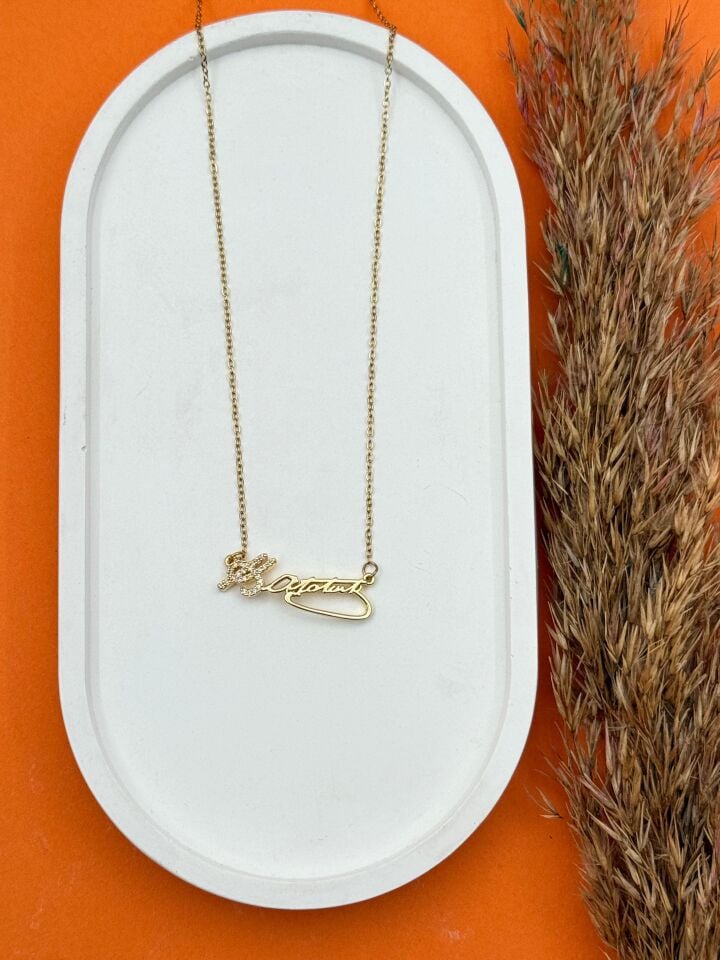 K.Atatürk Signatur Halskette 45cm // NECKLACE-5486