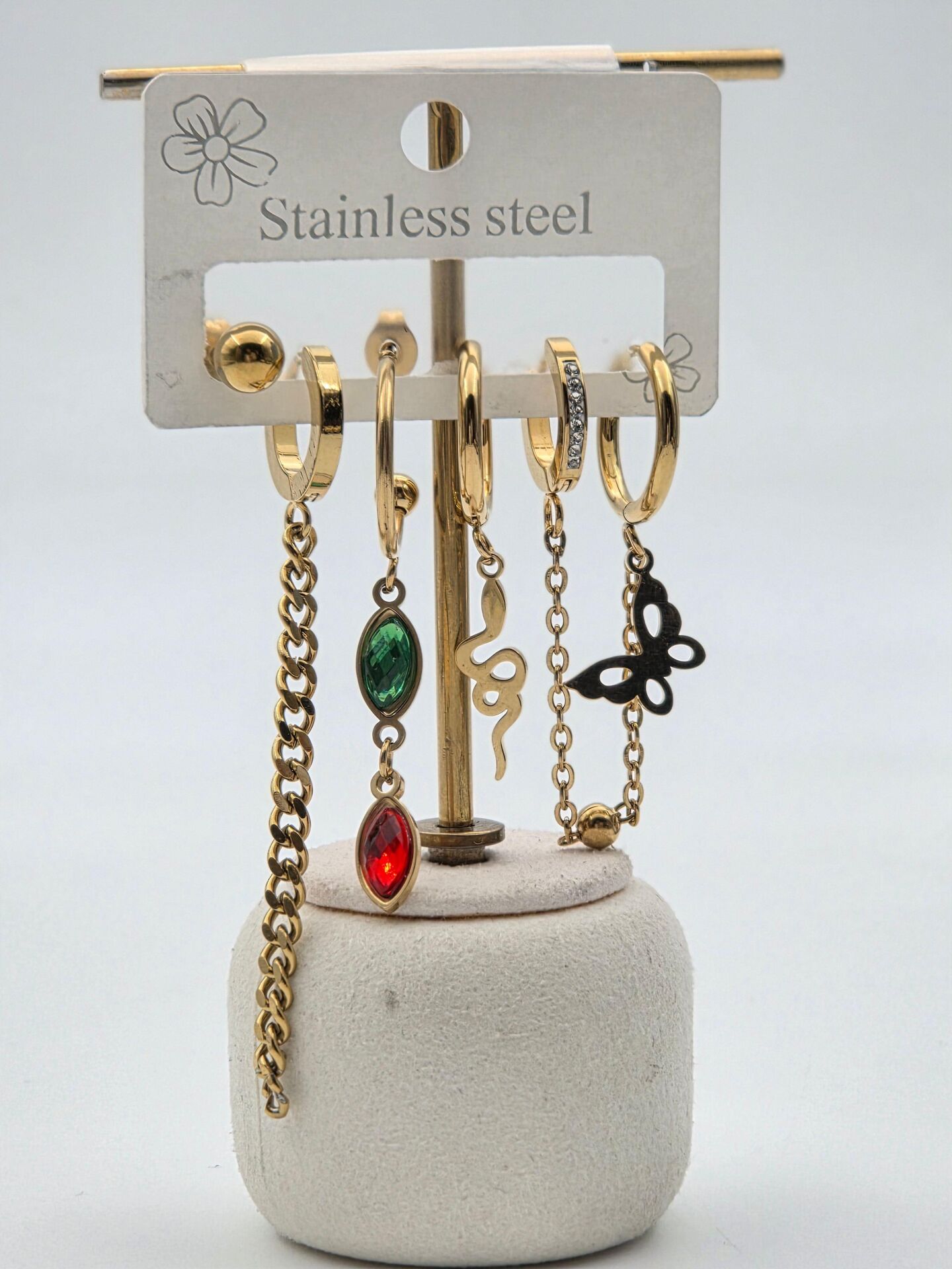 Çelik Set Küpe // KÜPE-3979