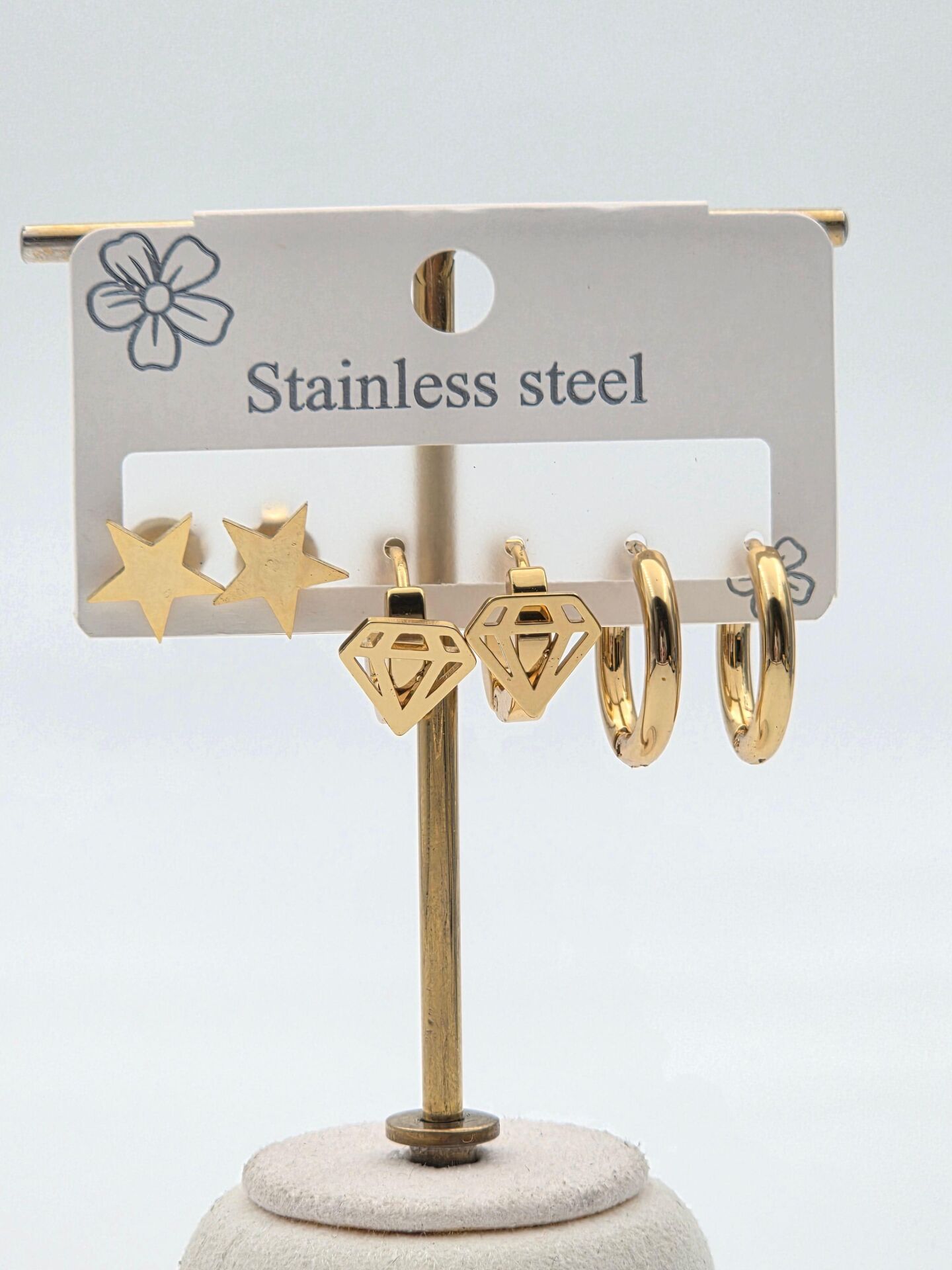 Çelik Set Küpe // KÜPE-3981