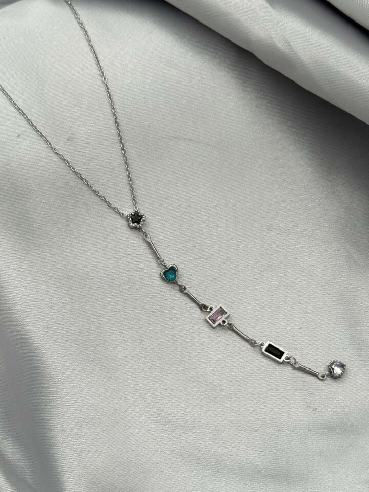 Stahl Y Halskette 45cm // NECKLACE-4938