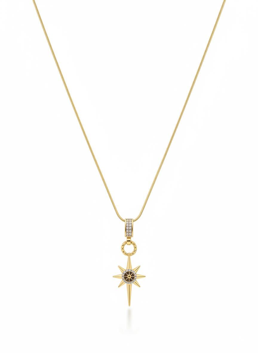 Çelik Çift Renk Kolye 45cm // KOLYE-5930