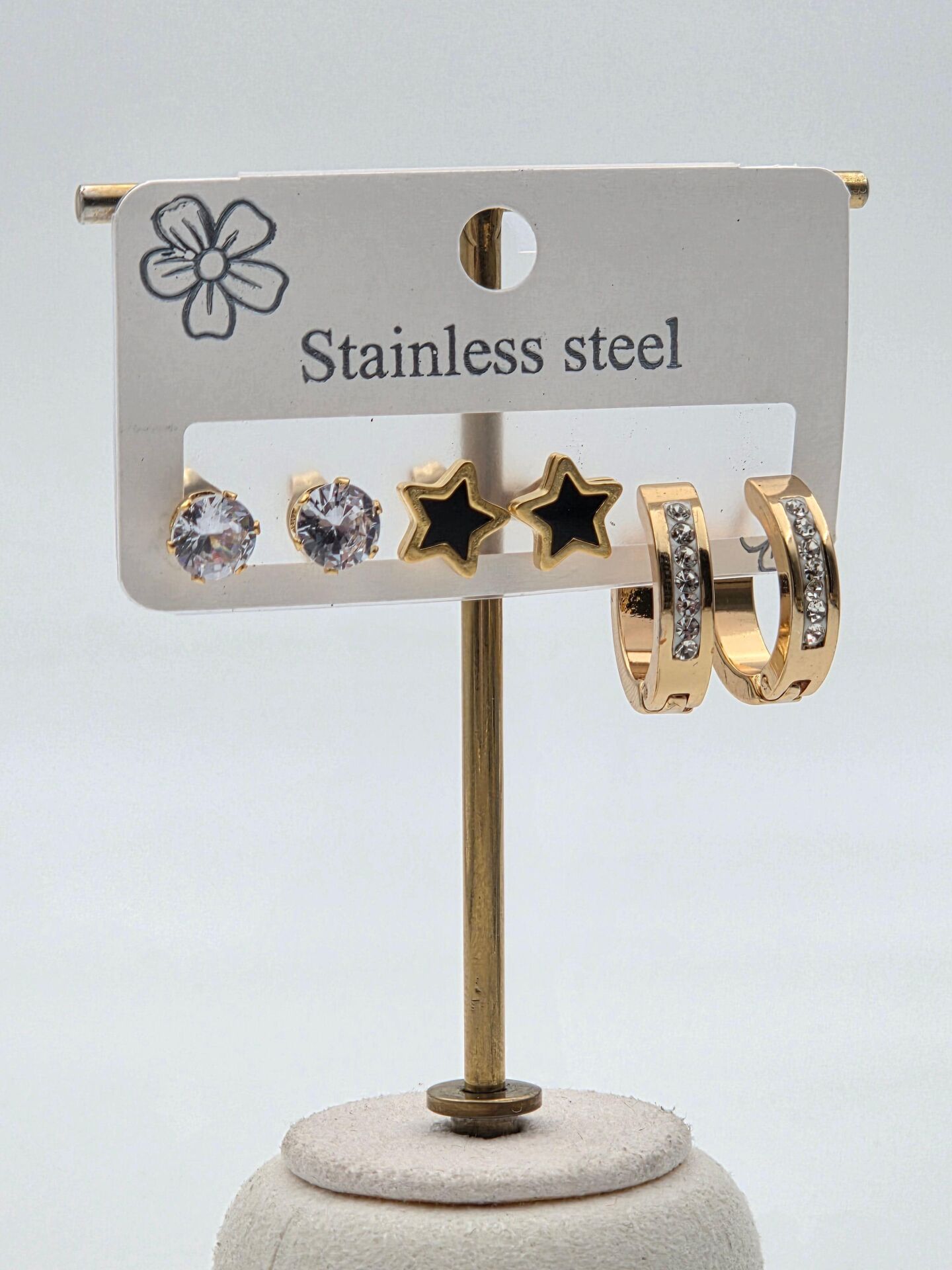 Çelik Set Küpe // KÜPE-3984