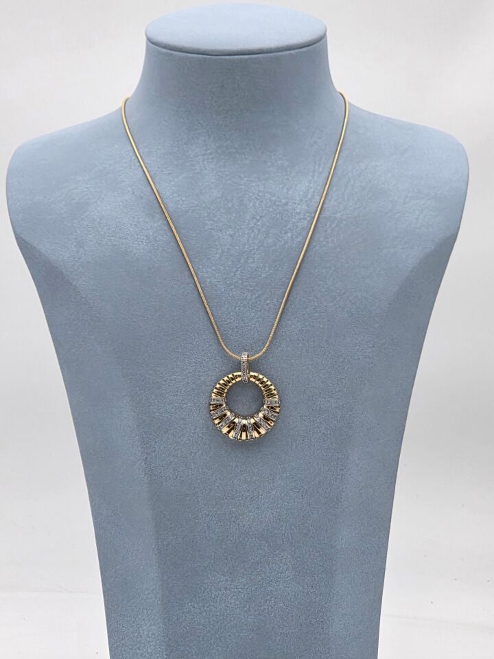 Stahl Doppelfarbige Halskette 45cm // NECKLACE-5931