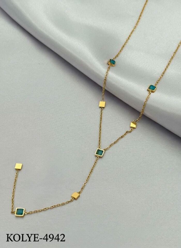 Steel Y Necklace 45cm // NECKLACE-4942