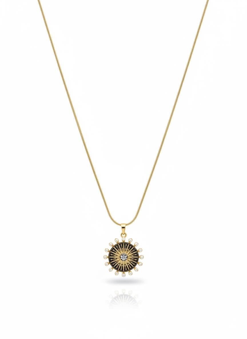 Çelik Çift Renk Kolye 45cm // KOLYE-5933