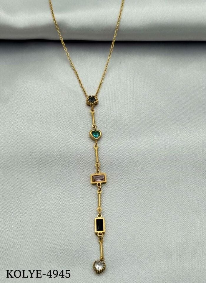 Stahl Y Halskette 45cm // NECKLACE-4945