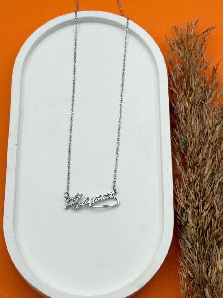 K.Atatürk Signatur Halskette 45cm // NECKLACE-5503