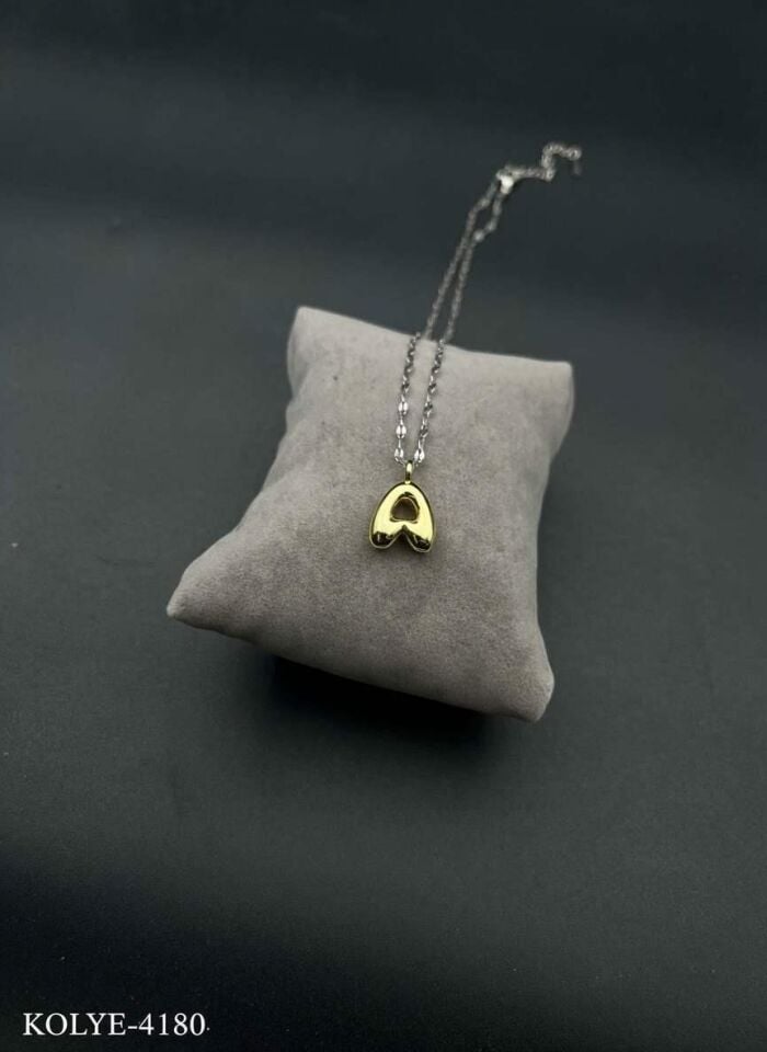 Steel Letter Necklace (A) // NECKLACE-4180