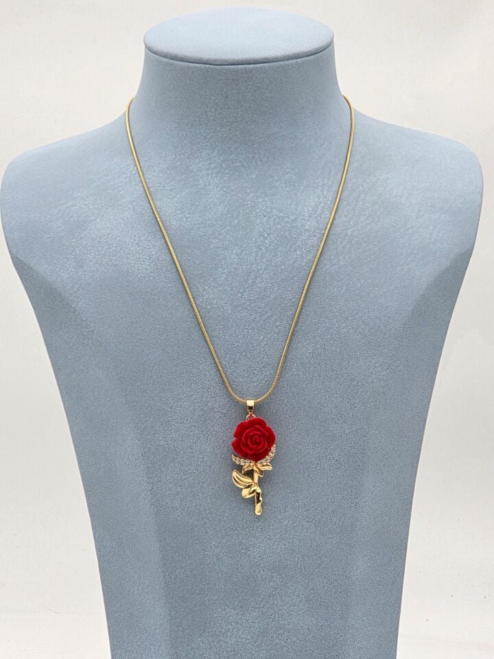 Doppelfarbige Halskette aus Stahl 45 cm // NECKLACE-5940