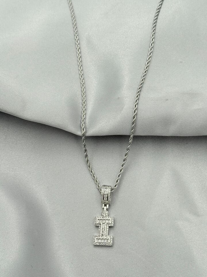 Çelik Harf Kolye 60cm // KOLYE-5437